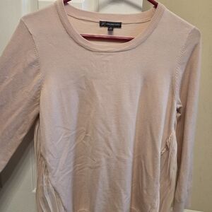 Adrianna Papell Women's Light Pink 3/4 Sleeve Sweater Top